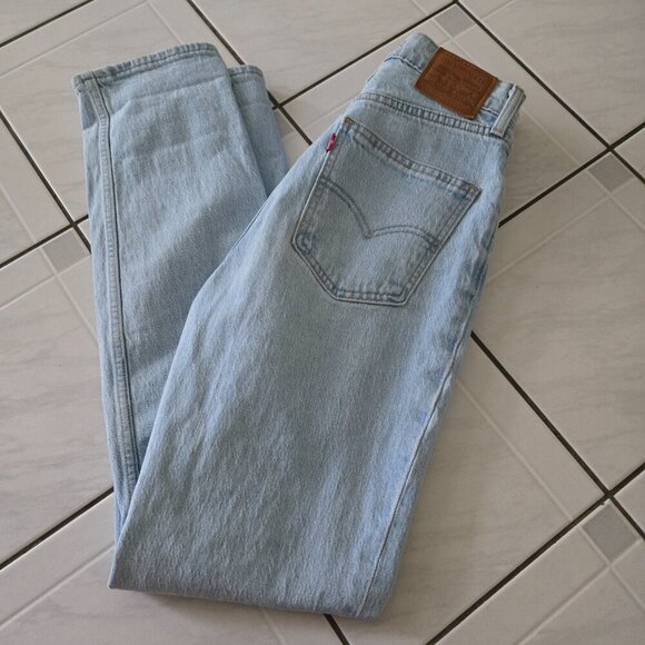 Levi's 70s High Slim Straight Jeans Marin Hits Light Blue 26 - Picture 2 of 6